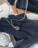 圖片 【CHANEL】銀色愛心閃鑽項鏈