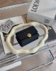 圖片 【LOEWE】納帕小牛皮 PEBBLE 小號三折短夾 黑金