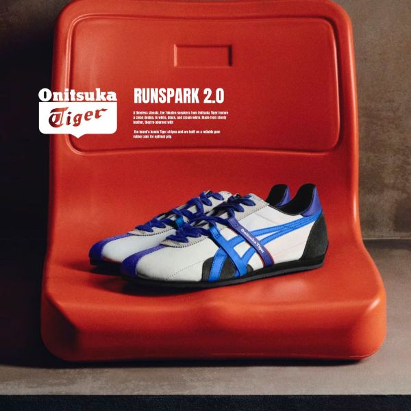 NICEDAY 代購 Onitsuka Tiger 鬼塚虎 RUNSPARK 2.0 白藍 藍 牛皮革 1183C606-001