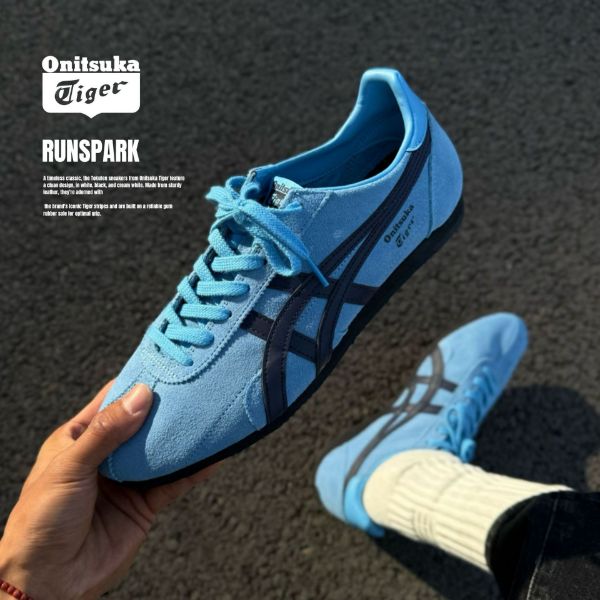 NICEDAY 代購 Onitsuka Tiger 鬼塚虎 RUNSPARK 天藍 寶藍 藍 麂皮 薄底鞋 1183C338-401