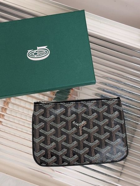 圖片 【現貨】GOYARD Sénat Mini Pouch 一字拉鍊包 黑色