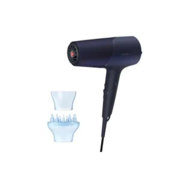 圖片 Philips 飛利浦  沙龍級護髮負離子吹風機-霧藍黑(BHD518/01)