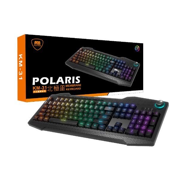 圖片 【Power Master 亞碩】KM-31北極星 薄膜式RGB鍵盤
