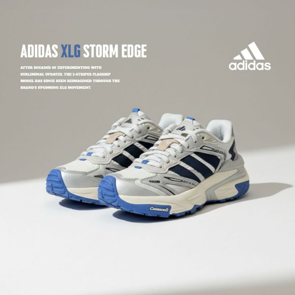 NICEDAY 代購 Adidas XLG Storm Edge 白藍 藍白 白 機甲鞋 風暴 皇家藍 KJ2113