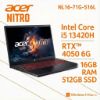 圖片 acer Nitro Lite NL16-71G-516L 黑 宏碁高效能電競筆電/i5-13420H/RTX4050 6G/16GB DDR5/512GB PCIe/16吋 16:10 FHD+ 180HZ/W11🎈送保護套/滑鼠墊/鍵盤膜🎈