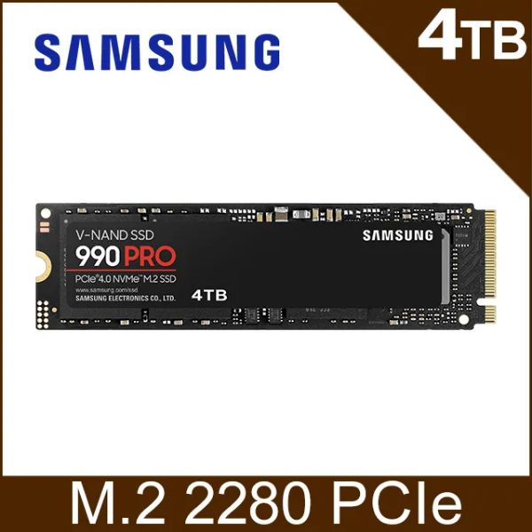 圖片 三星 Samsung 990 PRO 4TB含散熱片/Gen4/讀7450/寫6900/TLC【五年保】