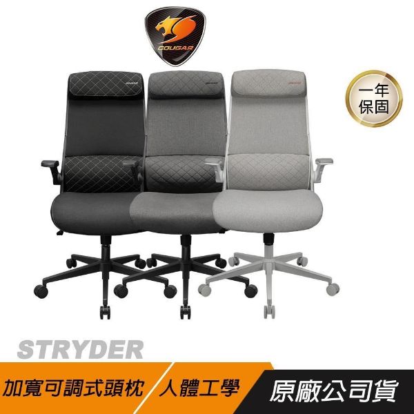圖片 COUGAR 美洲獅STRYDER 高椅背 人體工學椅 可上掀扶手 (黑色/灰色/白色)