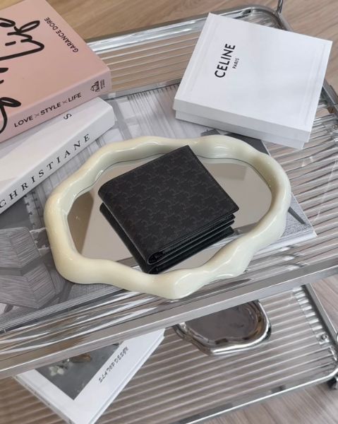 圖片 【CELINE】凱旋門內零錢袋雙折短夾 深老花