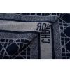 圖片 DIOR 新款海軍藍拼灰色羊絨DIOR CANNAGE 藤格紋圖案圍巾/披巾