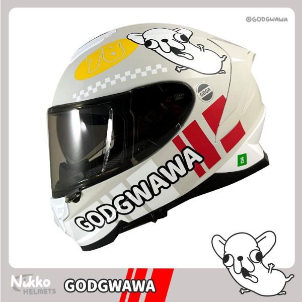 圖片 【台中硬了安全帽】NIKKO N806 #26 變種吉娃娃 聯名款 飆風吉速 Godgwawa 新品 公司貨 含稅