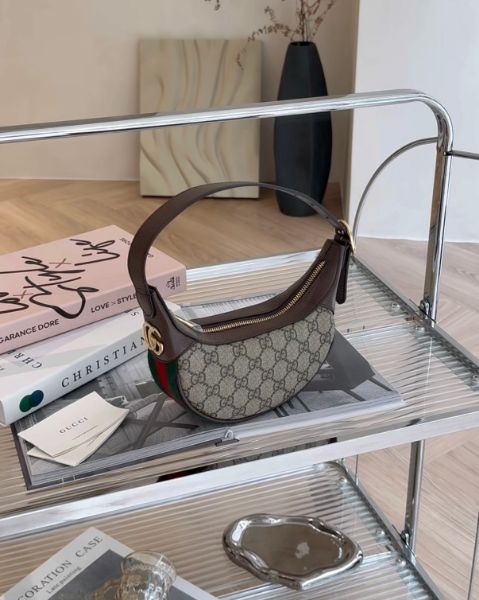 圖片 【GUCCI】OPHIDIA 迷你豌豆腋下包 經典老花