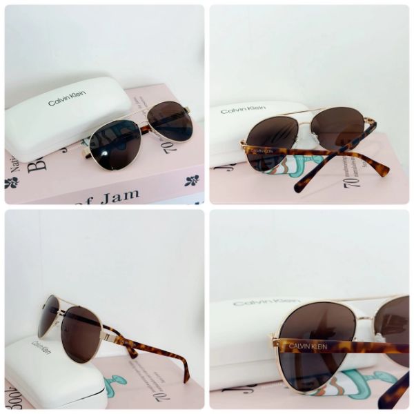 圖片 Calvin Klein｜CK 男款 經典 琥珀鏡架 飛行款墨鏡