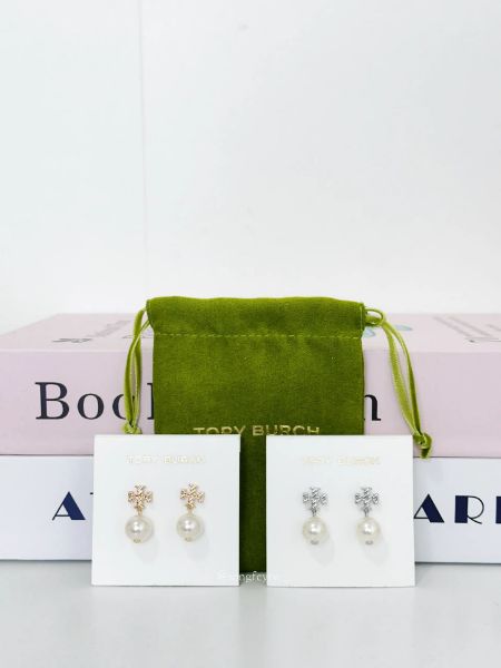 圖片 Tory Burch｜TB 雙TLogo x 珍珠吊墜 耳環