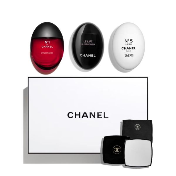 圖片 CHANEL 香奈兒保養 蛋形香氛保養禮盒附Logo鏡子 - 精選禮盒/專櫃緞帶包裝