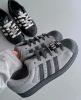 圖片 Adidas Originals Superstar 2.0 灰黑色 黑色 皮革 鞋扣 裂紋 做舊 復古 板鞋 貝殼鞋 IH1629 IH1628/預購