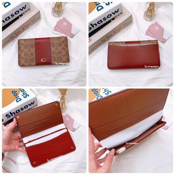 圖片  Coach 專櫃款 對開兩折薄長夾