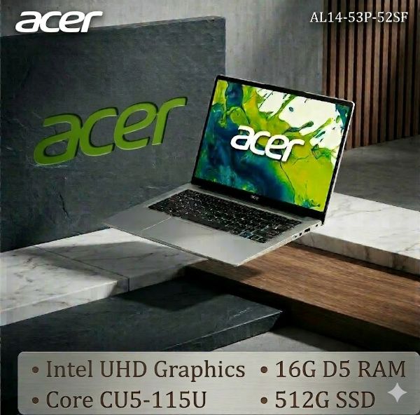 圖片 ⭐️acer lite AL14-53P-52SF 銀 宏碁高效能筆電/Ultra 5-115U/16GB DDR5/512GB PCIe/14吋 16:10 FHD+/W11⭐️