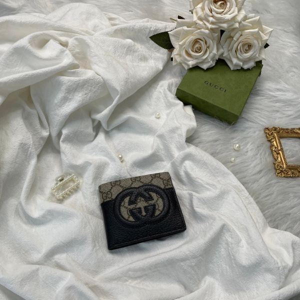 圖片 【全新品】GUCCI Supreme 鏤空雙G 8卡短夾