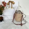 圖片 【全新品】Chloé 素色草編束口圓筒包