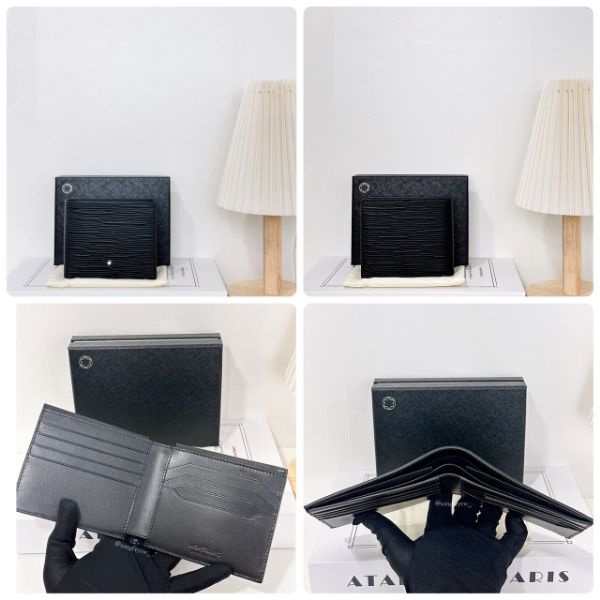 圖片 萬寶龍 經典水波紋 8卡 男短夾