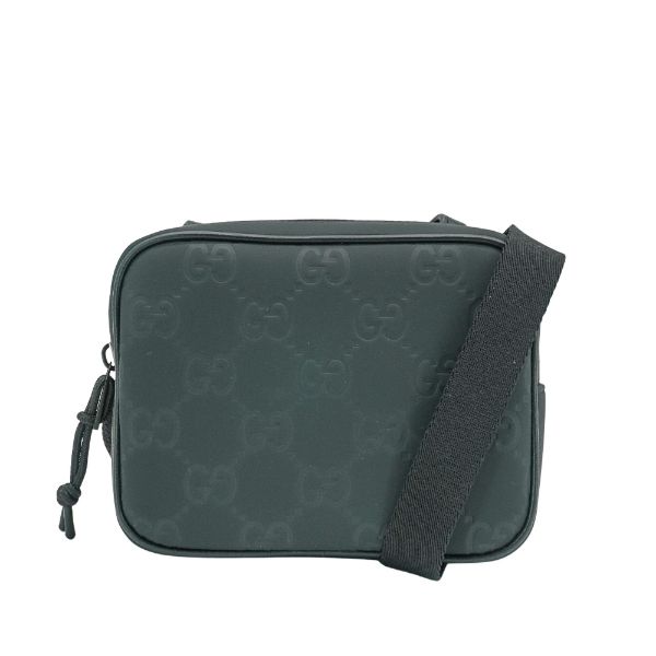 圖片 Gucci 展示品  Edge 啞光牛皮雙G壓紋斜背相機包(834246-黑)