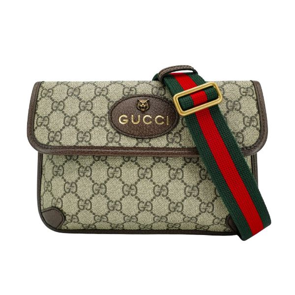 圖片 Gucci 展示品 Supreme 帆布腰包/斜背包 (493930-烏木)