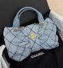 圖片 CHANEL 25K 秀款美爆中型蝴蝶結包 牛仔布 29*38*5 cm 