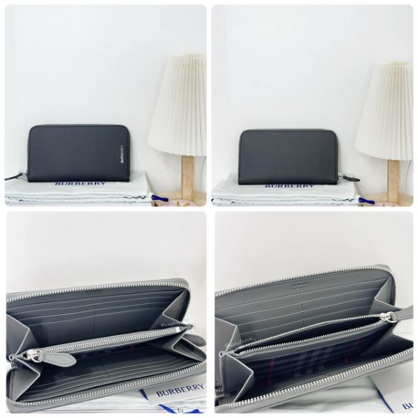 圖片 Burberry 素面皮革 拉鍊長夾