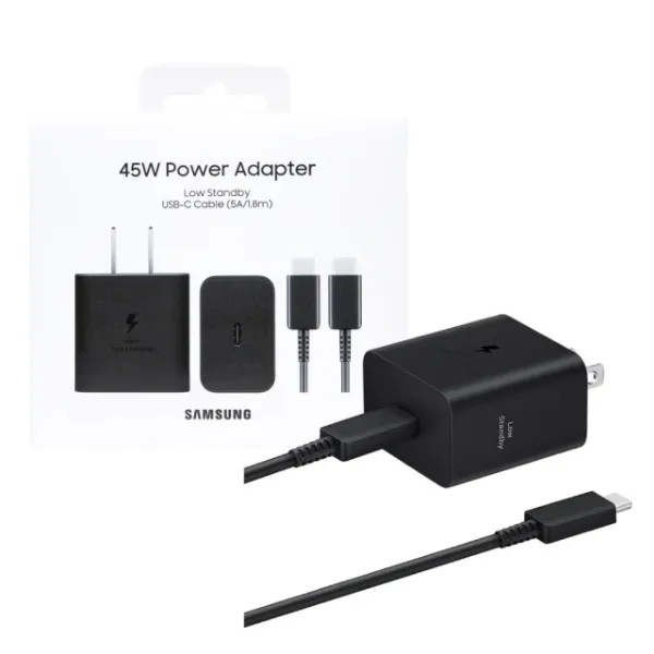 圖片 SamSung 原廠台灣公司貨 45W 快充旅充組 ( 單孔 Type C, 含 Type C to C 充電線 )PE-T4511