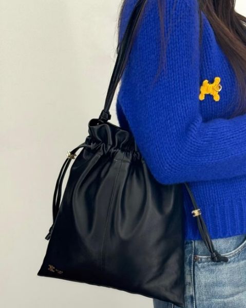 圖片 《我最便宜!全新正品》Celine 羊皮革小號水晶收納袋 黑色