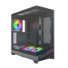 圖片 MONTECH 君主 SKY 3 黑色款 全景玻璃透側ATX 機殼 (Type-C/內建風扇 底2後1)