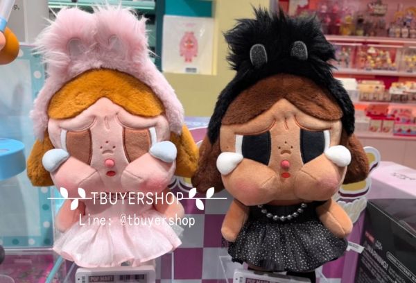 圖片 Crybaby Pop mart 閃閃毛絨公仔 粉/黑 兩色可選
