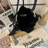 圖片 Vivienne Westwood 黑色尼龍子母小LOGO水桶包