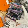 圖片 Hermès Silk In Epsom 金棕色小牛皮絲巾短夾