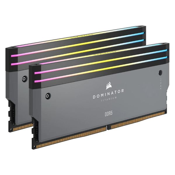 圖片 海盜船 DOMINATOR TITANIUM 32G(16G*2) D5-6000/CL30 灰RGB(CMP32GX5M2B6000Z30)
