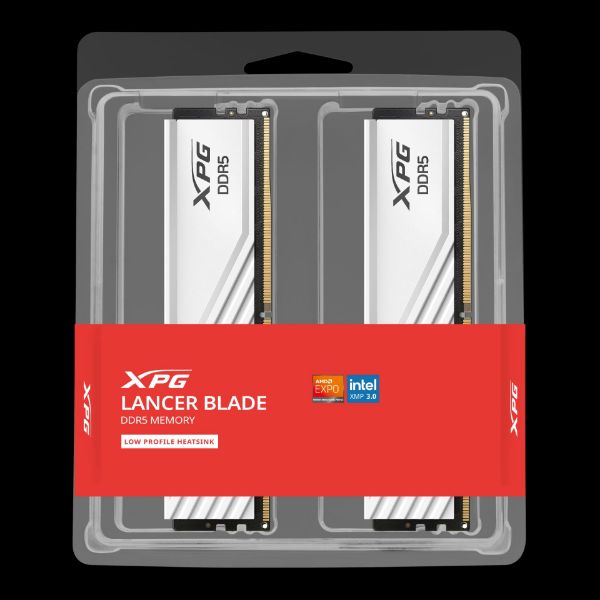 圖片 威剛 32G(雙通16G*2)D5-6000/CL36 LancerBlade矮RGB白(AX5U6000C3616G-DTLABRWH)