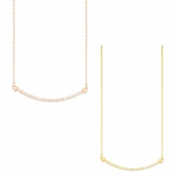 圖片 Adornia水晶微笑項鍊（金+玫瑰金）