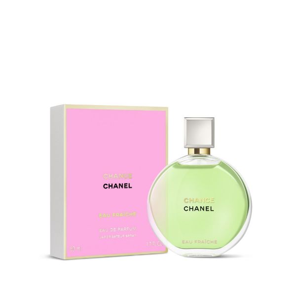 圖片 CHANEL 香奈兒香氛 CHANCE EAU FRAÎCHE EDP 綠色輕盈香水 50ml - 專櫃緞帶包裝