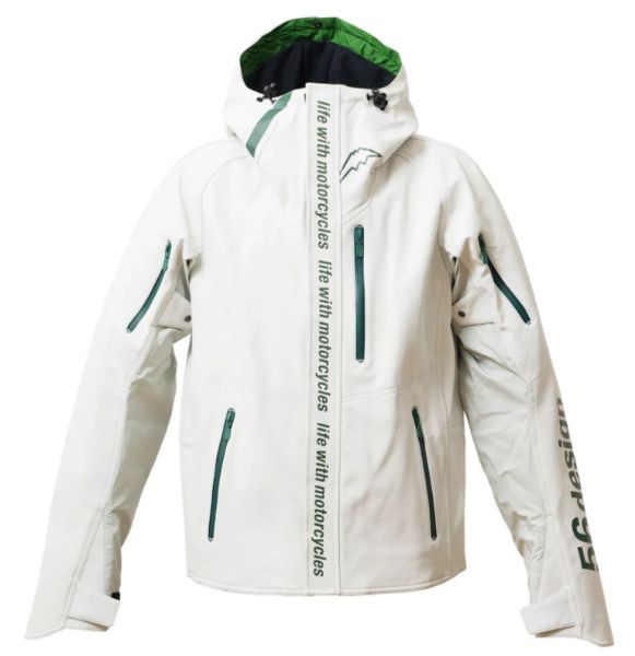 圖片 56DESIGN × KUSHITANI AXIS JACKET 白綠 春夏款 防水 防摔衣 富士山