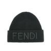 圖片 Fendi 羊毛品牌刺繡logo毛帽#S(黑)