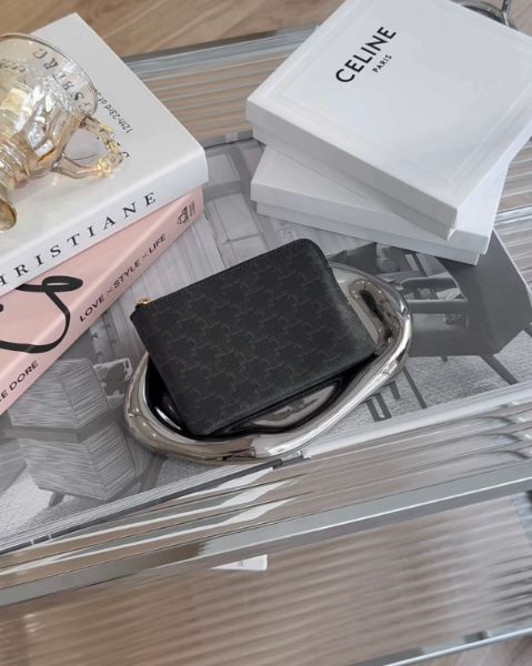 圖片 【CELINE】鑰匙扣零錢包 深老花