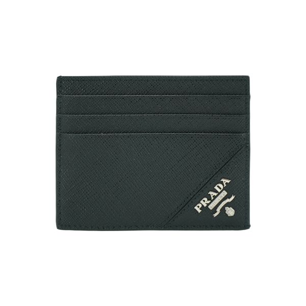 圖片 Prada 浮雕銀logo防刮牛皮六卡卡夾(2MC223-黑)