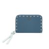 圖片 Fendi 牛皮手工車縫拉鍊零錢包(灰藍)