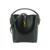 圖片 YSL 展示品 LE 37 小羊皮金釦迷你水桶包(765870-黑)