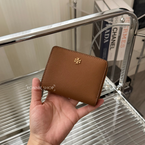 圖片 Tory Burch Emerson 防刮皮革釦式短夾