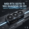 圖片 MSI 微星 RTX 5070 Ti 16G 顯卡｜電競主機/桌機首選｜暢玩 4K 光追大作・AI 運算不卡頓｜