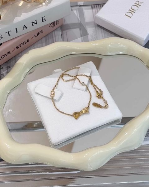 圖片 【DIOR】BOW 蝴蝶結項鍊 金色