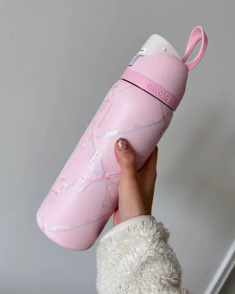 圖片 極限量‼️ OWALA FREESIP 32OZ 粉色 櫻花粉 蝴蝶結 冷水杯 直飲杯 吸管杯