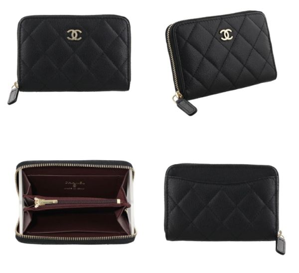 圖片 Chanel 荔枝皮加大版ㄇ字拉鍊錢包 📝預購