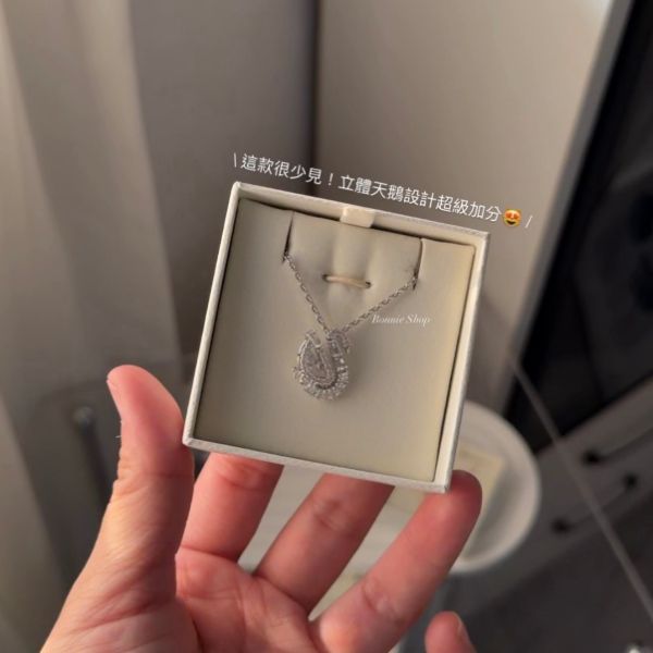 圖片 Swarovski 立體水晶心天鵝項鍊